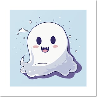 Cute Halloween ghost Posters and Art